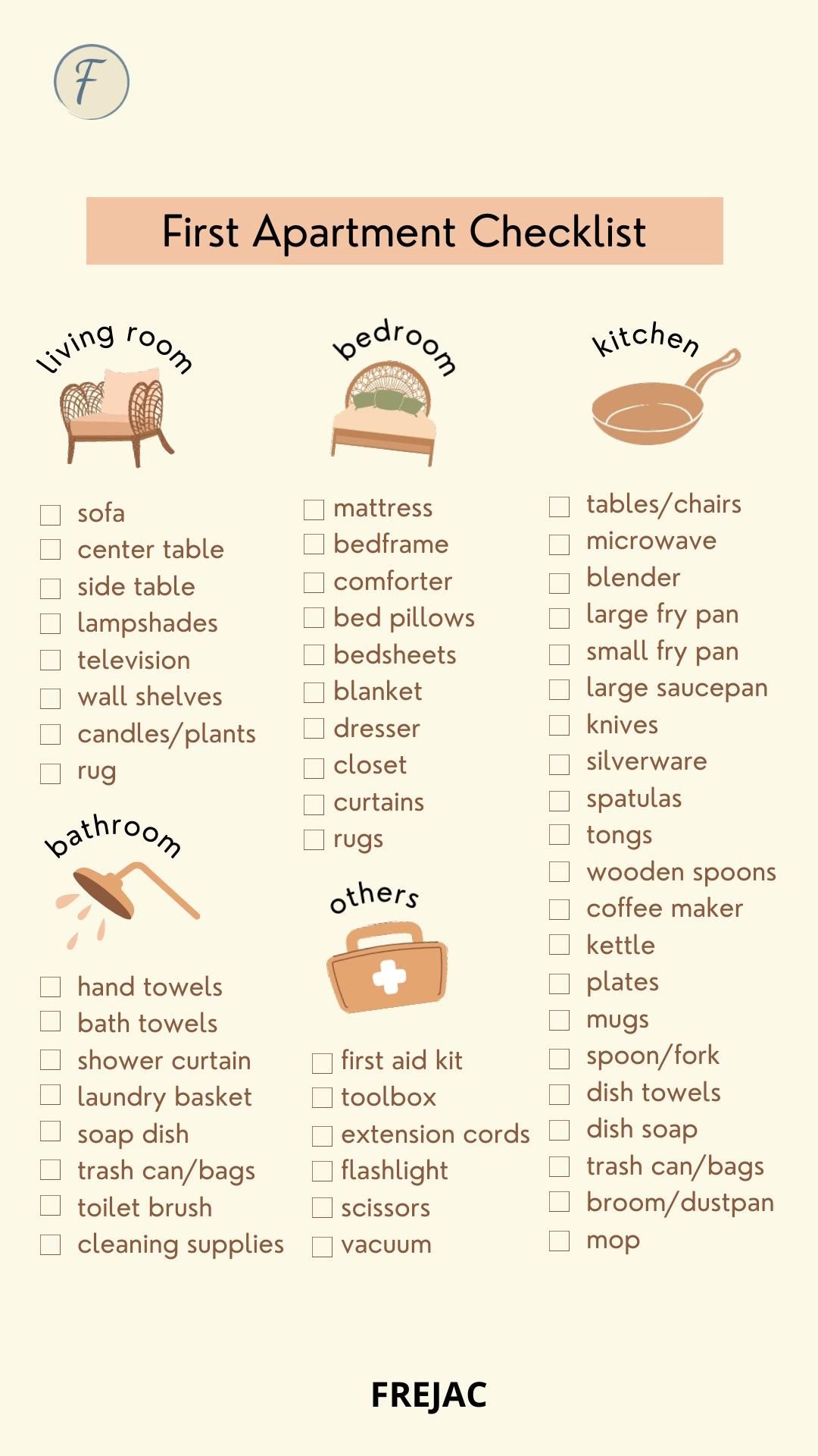 1St Apartment Checklist: Essential Items For New Renters