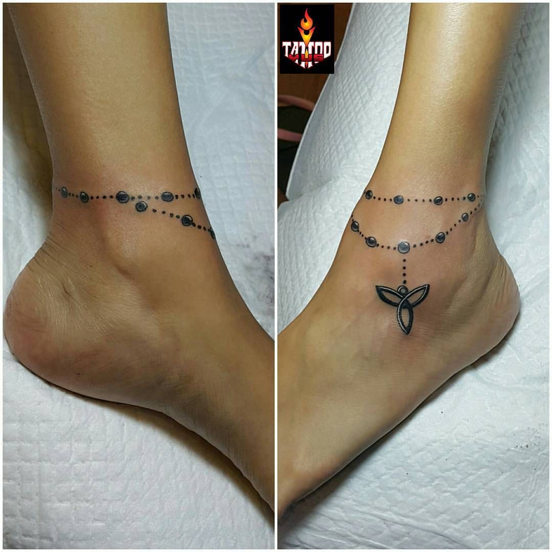 Ankle Tattoo Charm Bracelet