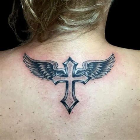 Cross Wing Tattoo Designs