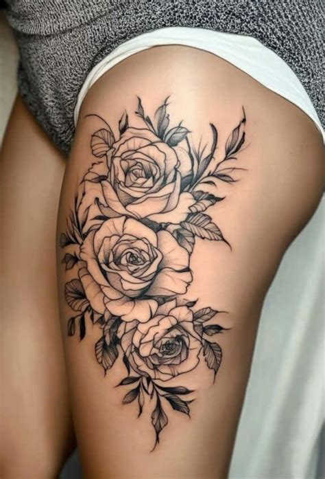 Feminine Classy Thigh Tattoos
