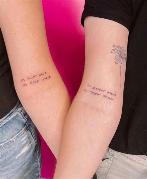 Matching Quote Tattoos For Sisters Matching Quote Tattoos For Sisters