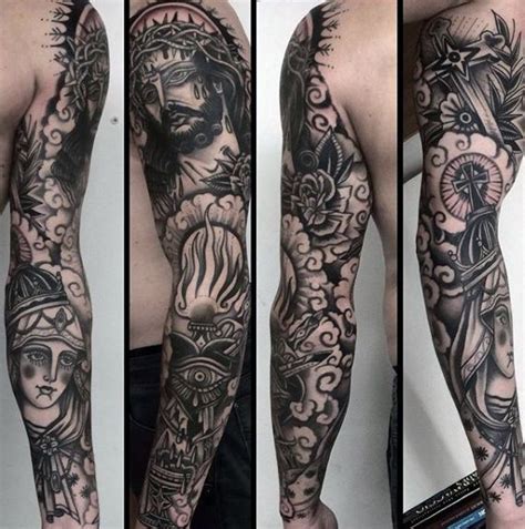 Religious Sleeve Tattoo Drawings